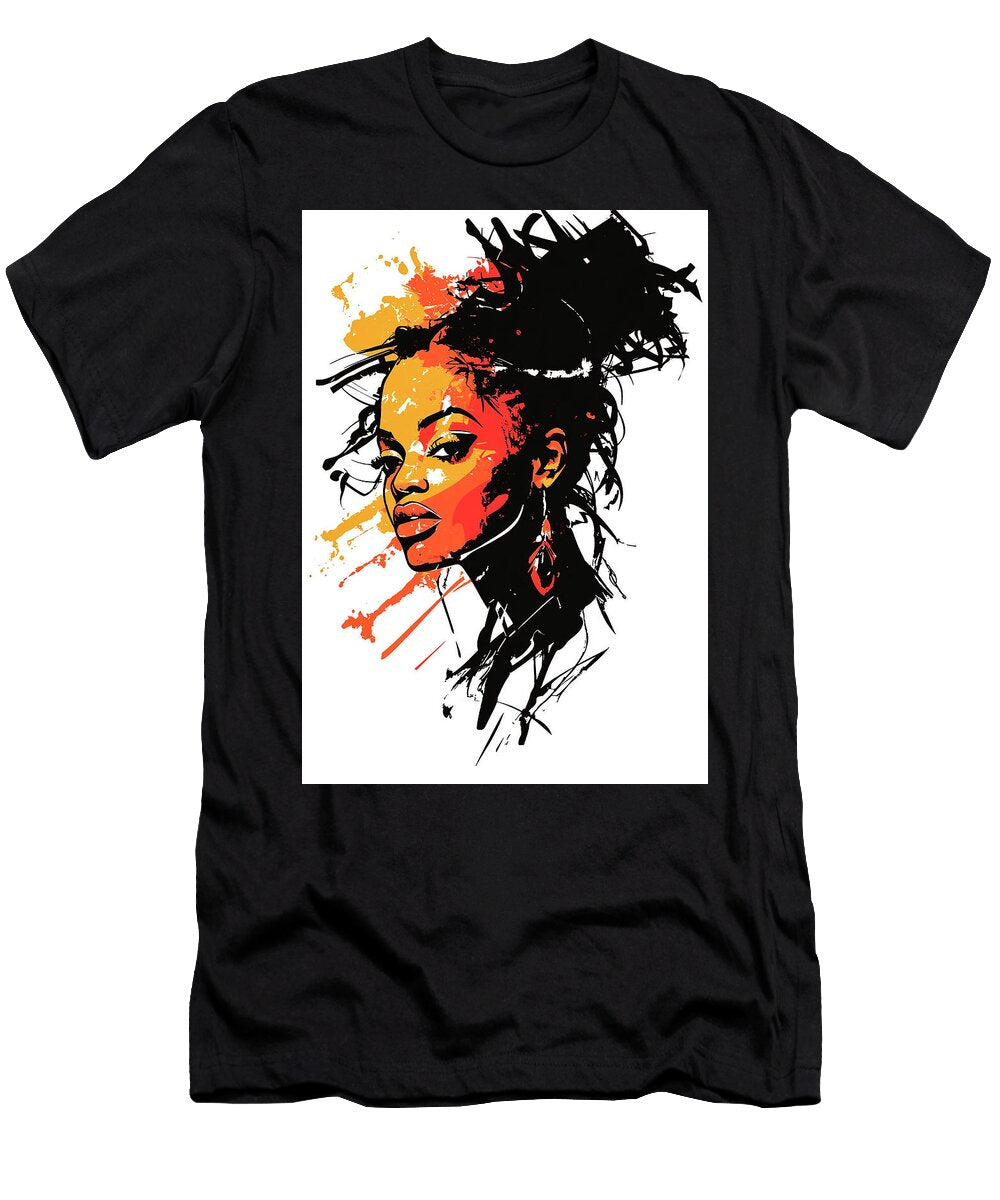 Rihanna Musican Stunning African Portrait Art Jennifer Moore T-Shirt