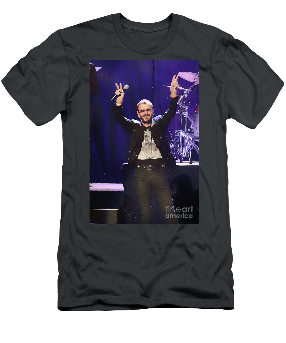 Ringo Starr Painting Concert Photos T-Shirt