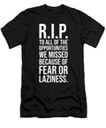 Rip to Missed Opportunities Gym Hustle Success Motivation Matthew Chan T-Shirt