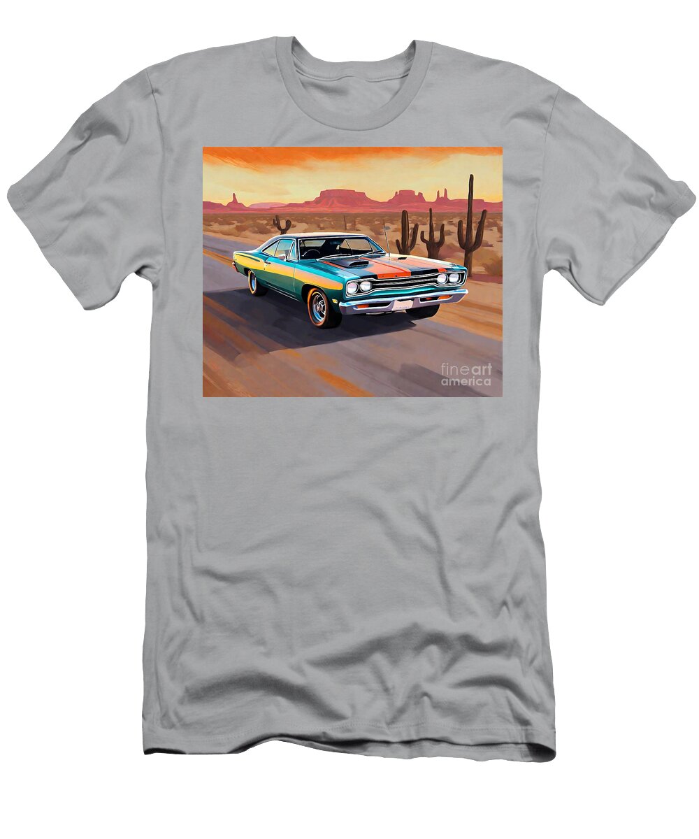 Road Runner 383 Super Commando Muscle Car 1968 Plymouth Road Runner 383 Super Commando Destiney Sullivan T-Shirt