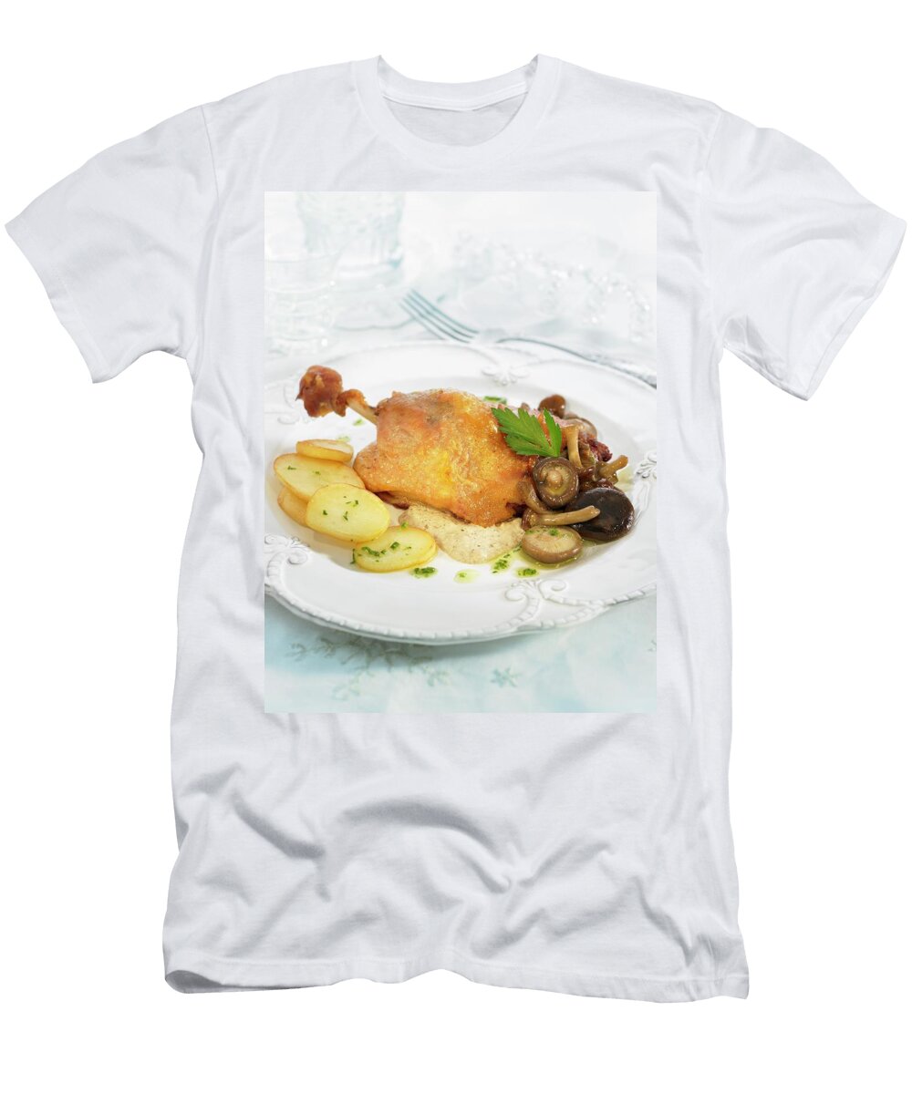 Roast Duck with Mushrooms and Potatoes Lawton T-Shirt