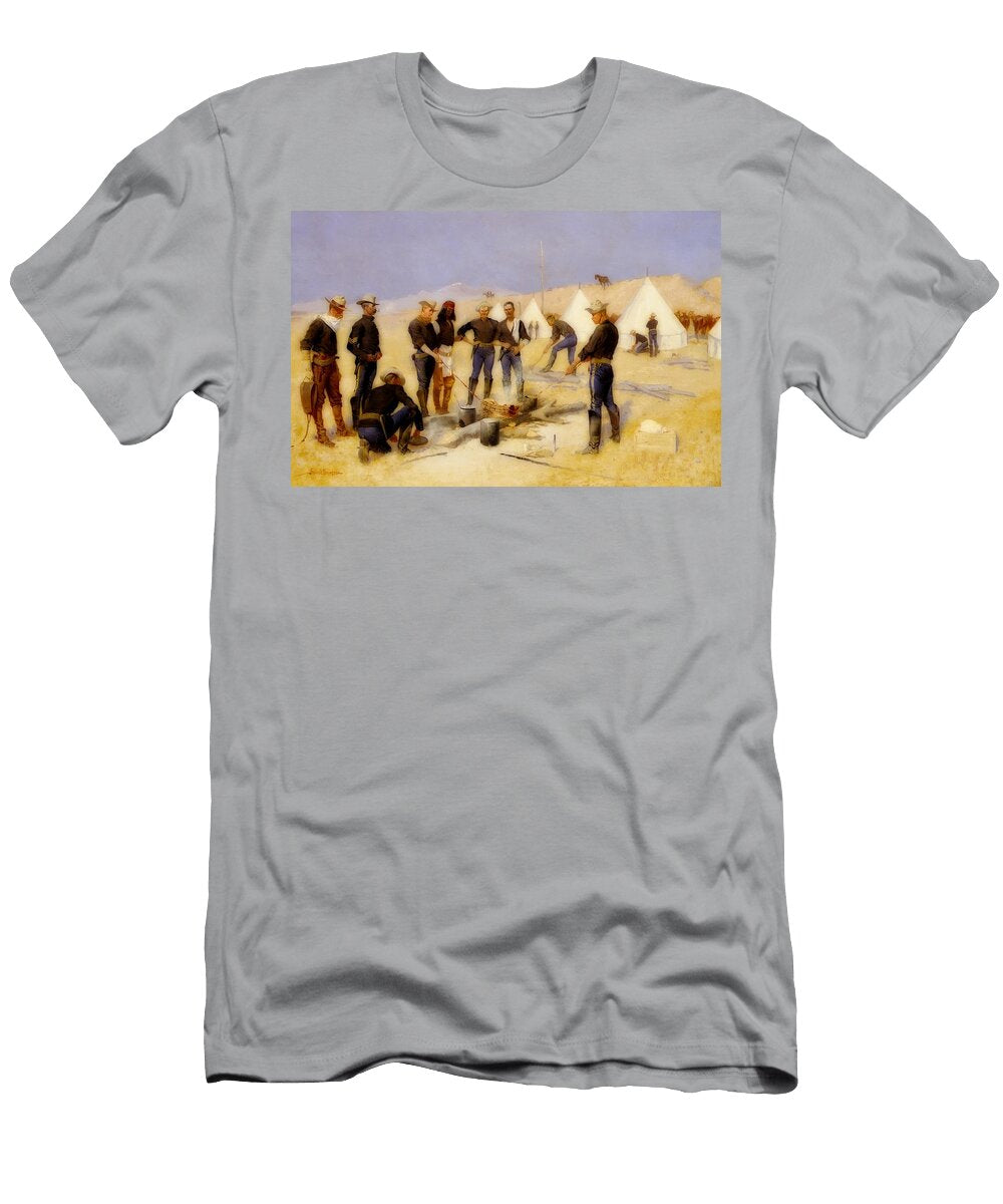 Roasting the Christmas Beef in a Cavalry Camp Frederic Remington T-Shirt