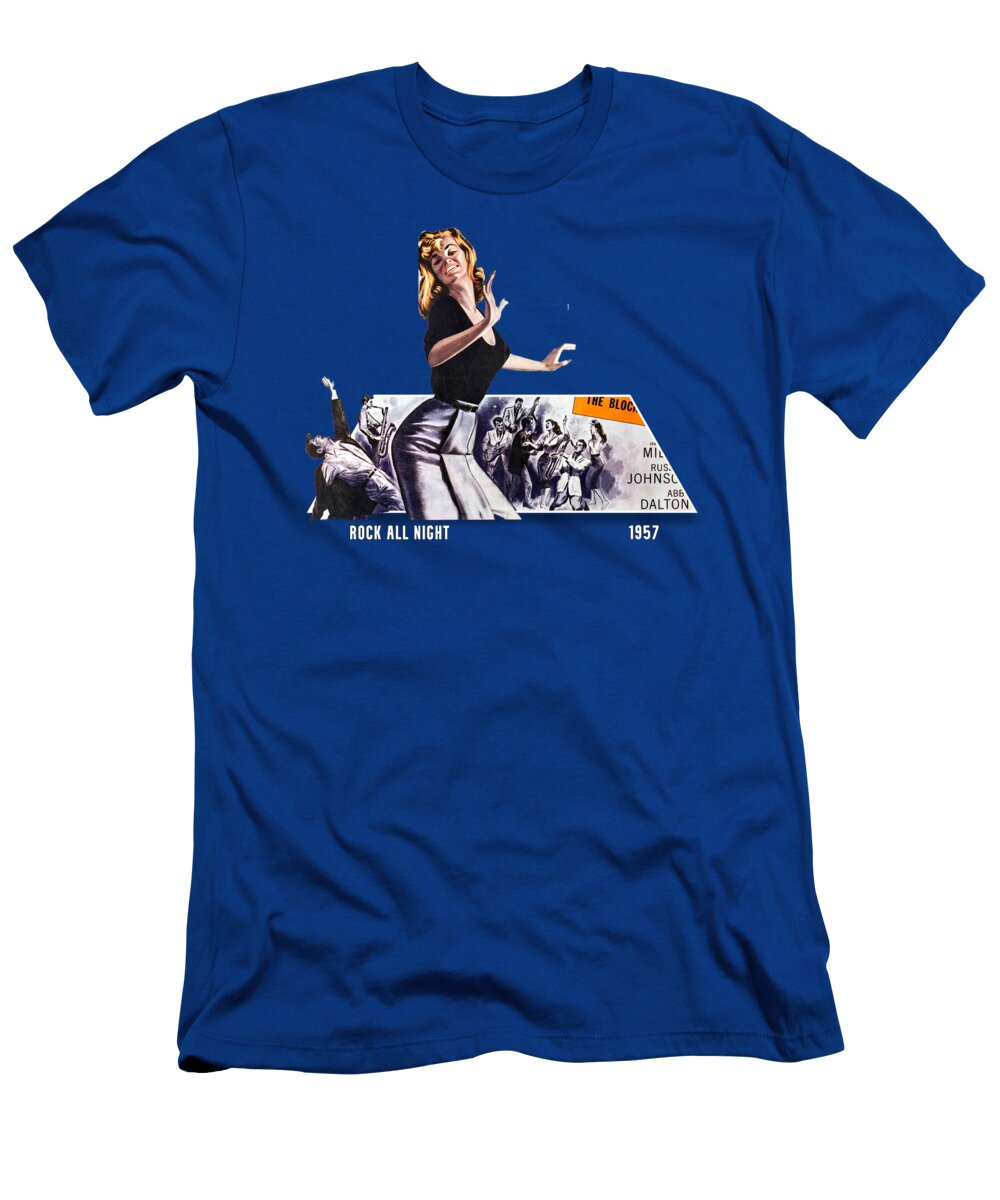 Rock All Night 1957 3d Movie Poster Stars on Art T-Shirt