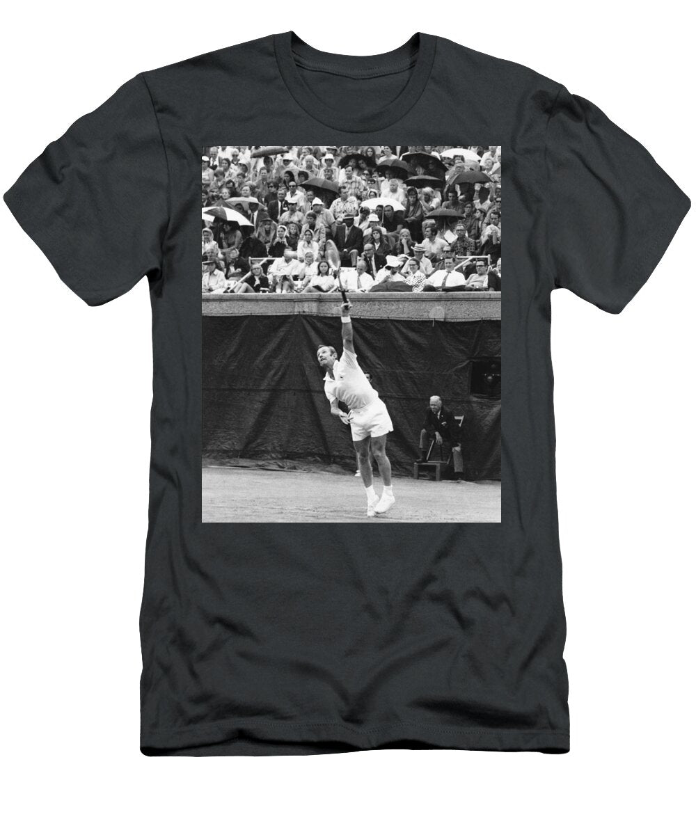Rod Laver Tennis Serve Underwood Archives T-Shirt