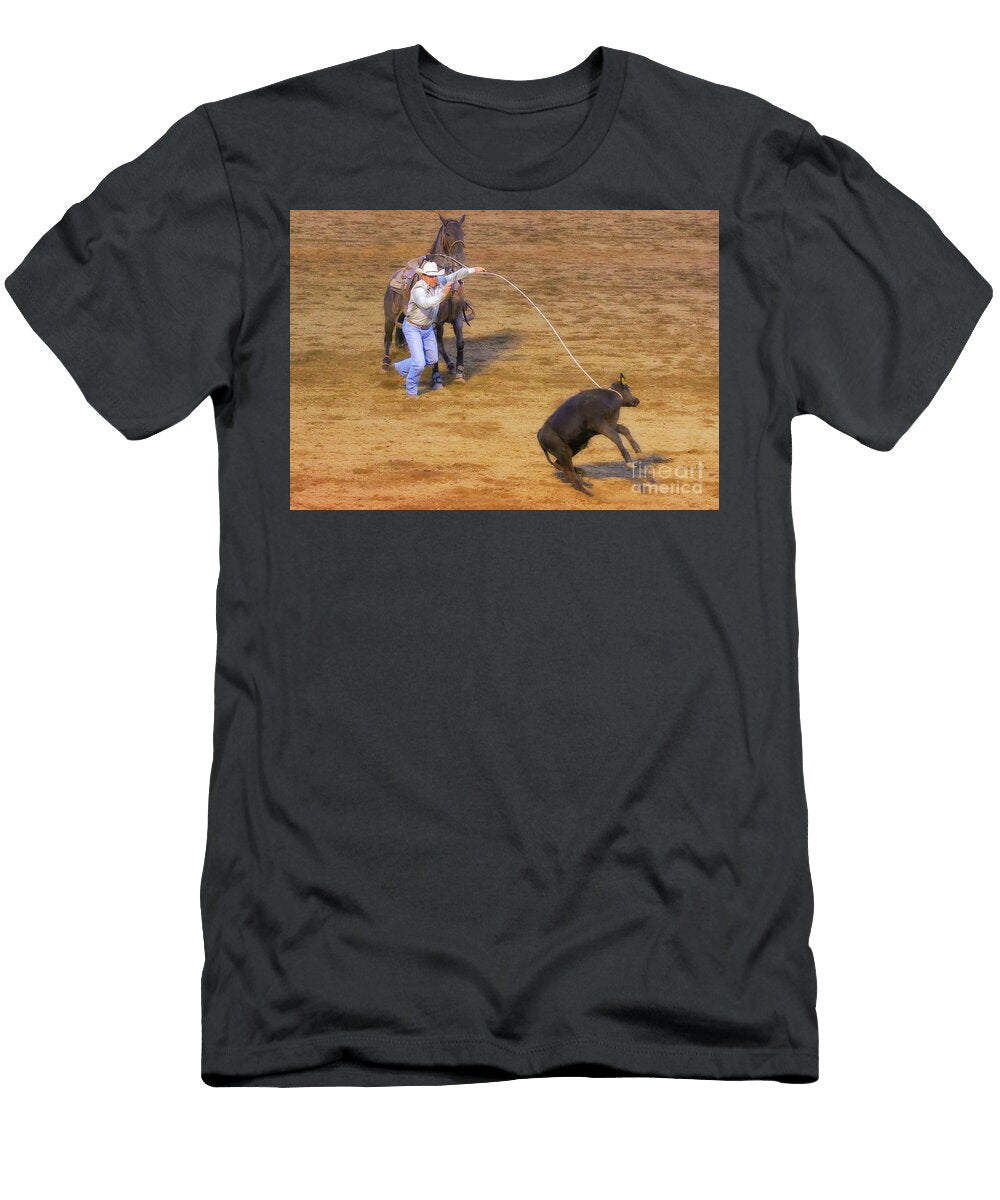 Rodeo Calf Roping Cowboy Two Randy Steele T-Shirt