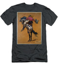 Rodeo Cow Boy on a Horse Bronco Cabre 20th Century Drawing Henri Deluermoz T-Shirt