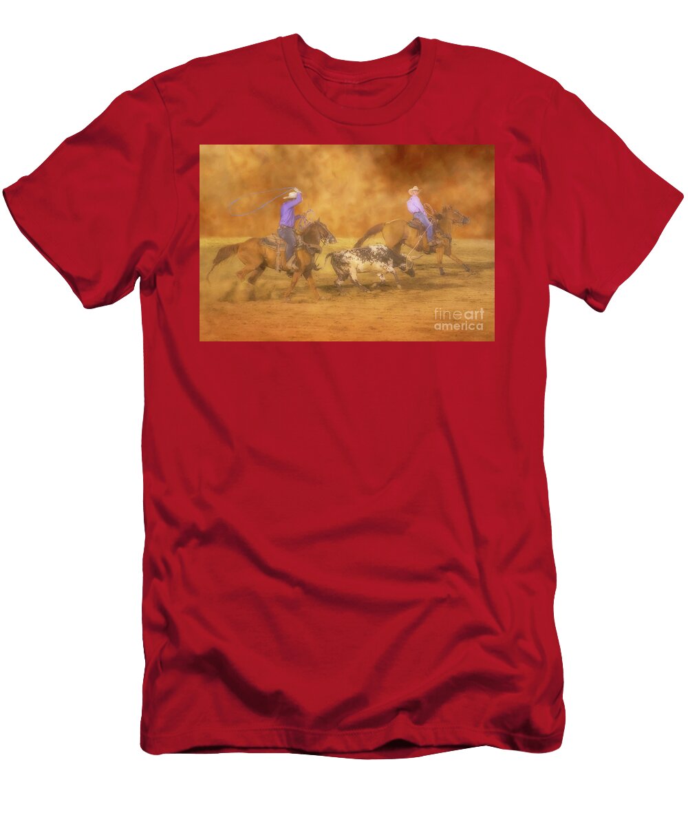 Rodeo Team Calf Roping Cowboy Randy Steele T-Shirt