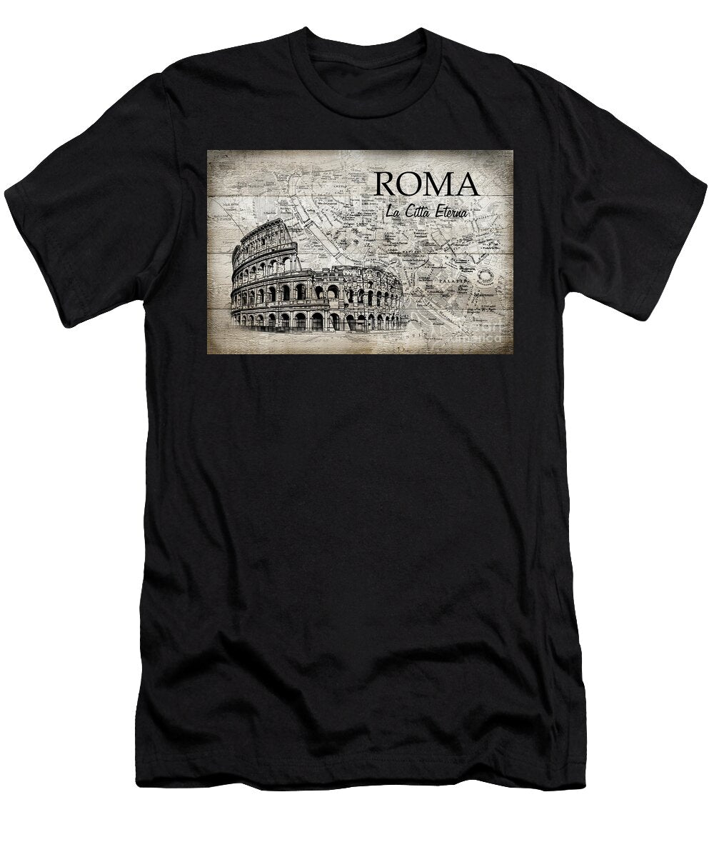 Rome the Eternal City Italian Travel Poster Delphimages Photo Creations T-Shirt
