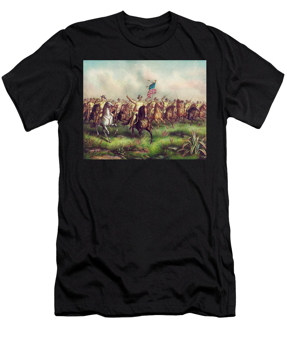 Roosevelt Leading the Rough Riders Spanish American War War Is Hell Store T-Shirt