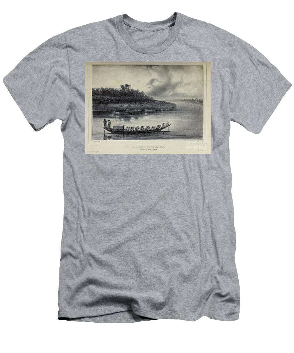 Row Boat on the Mamore River 1835 U1 Historic Illustrations T-Shirt
