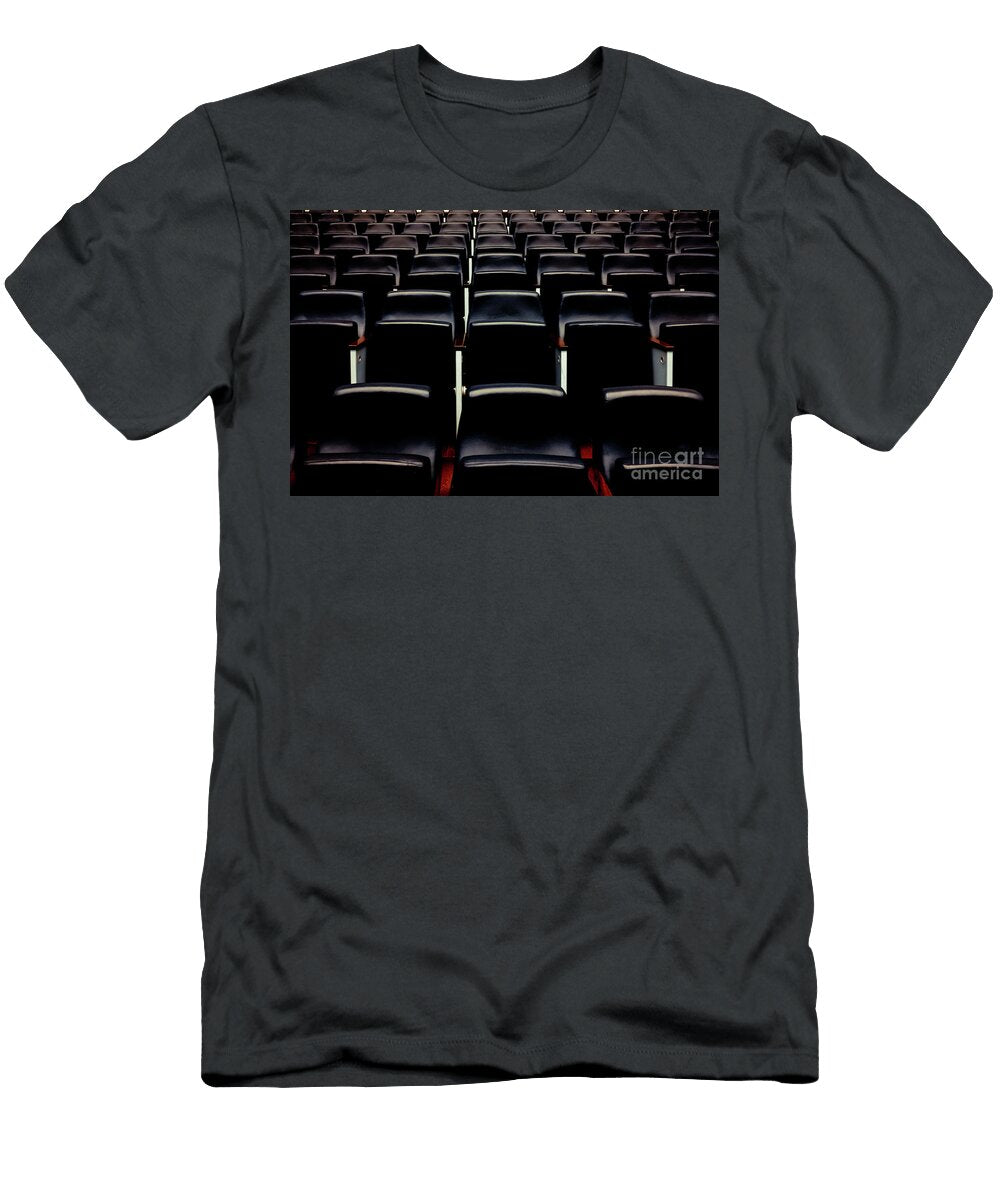 Rows of Empty Seats and Seats in an Auditorium Joaquin Corbalan T-Shirt