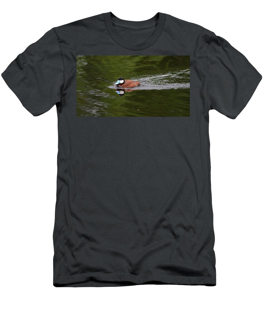 Ruddy Duck Swimming Whispering Peaks Photography T-Shirt