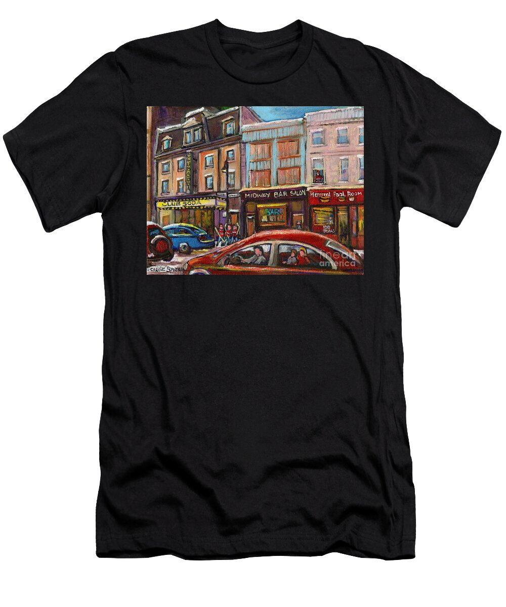 Rue Saint Laurent Club Soda Montreal Carole Spandau T-Shirt