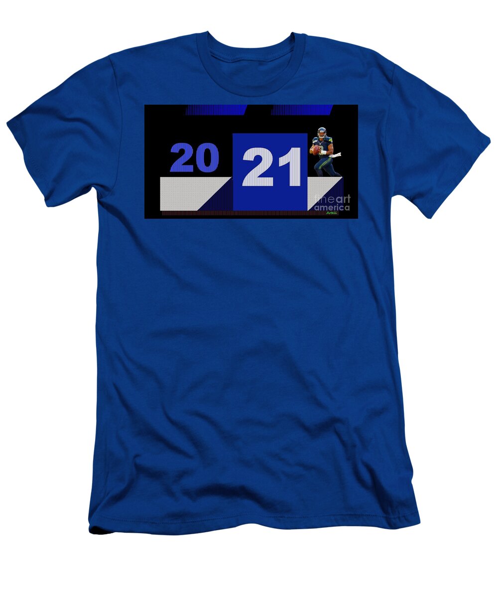 Russel Wilson 2021 Art Whitaker T-Shirt