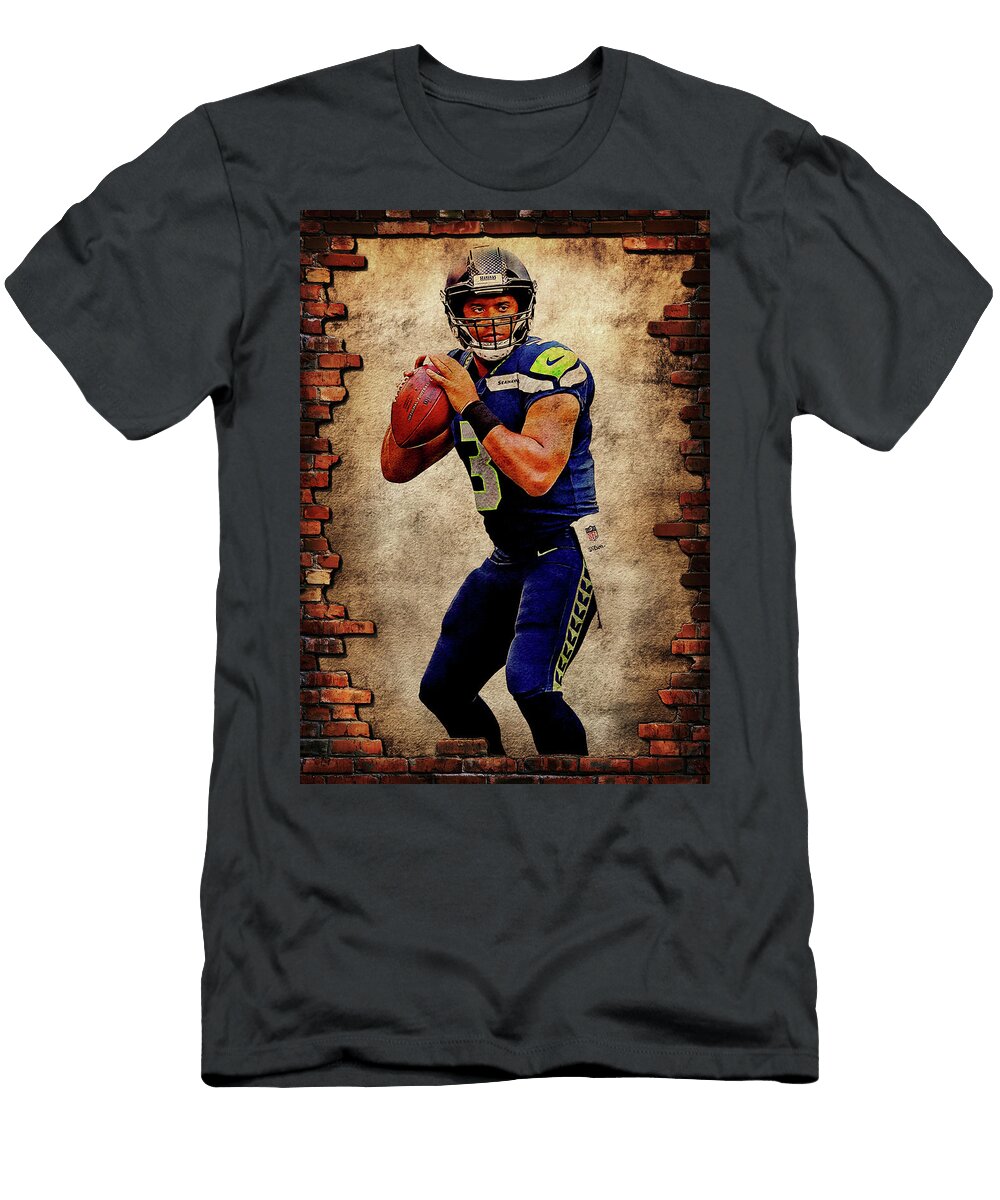 Russell Wilson Russellwilson Russell Wilson Seattle Seahawks Player American Football Wrenn Huber T-Shirt