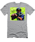 Russell Wilson Seahawks Qb Watercolors Bob Smerecki T-Shirt