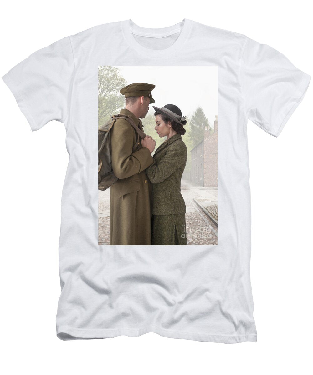 Sad 1940s Couple Soldier Leaving for War Lee Avison T-Shirt