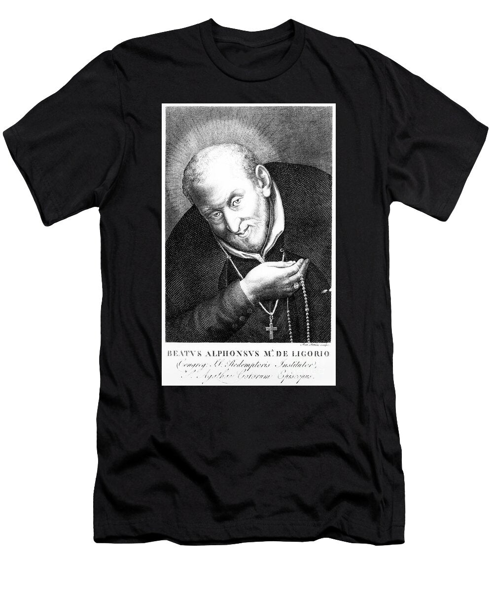 Saint Alphonsus Maria De Ligorio Print Made By Joan Petrini Engraving Italian School T-Shirt