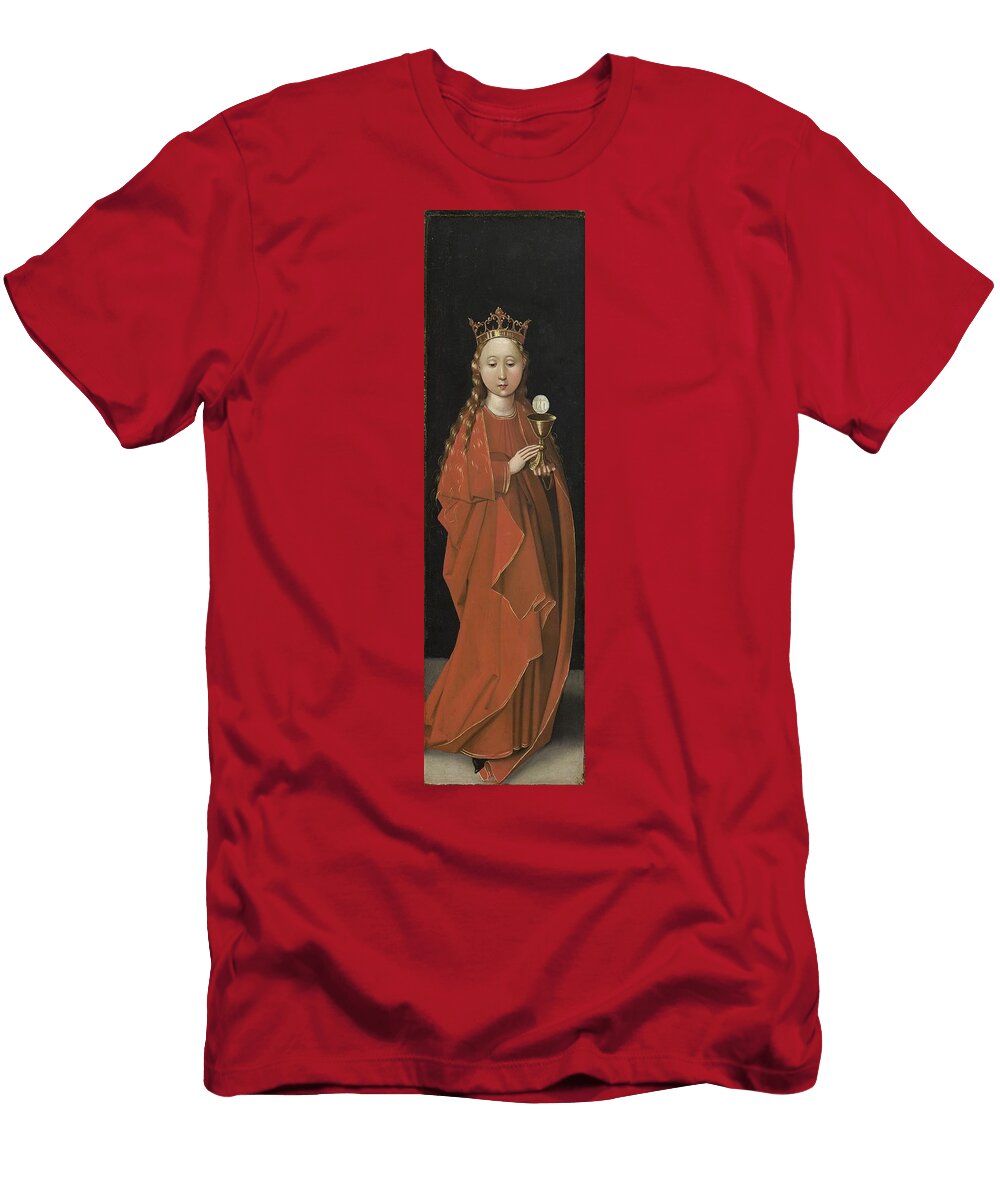 Saint Barbara Left Wing Exterior C Master of the Starck Triptych German Active C C T-Shirt