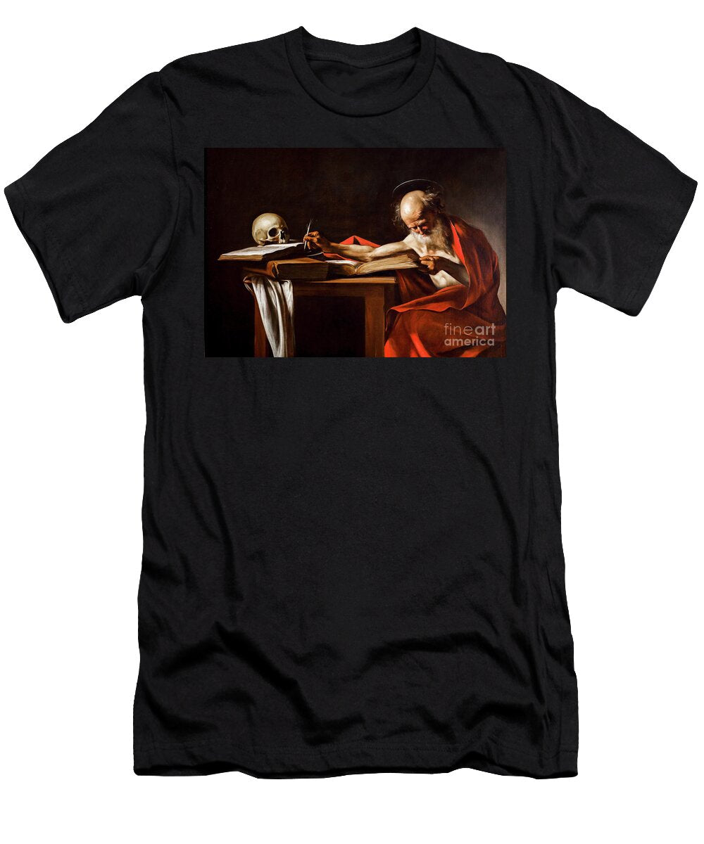 Saint Girolamo By Caravaggio Caravaggio T-Shirt