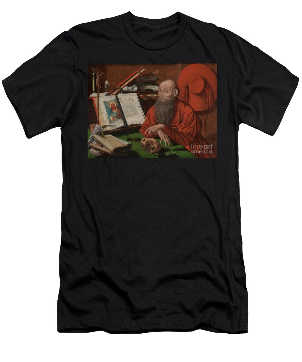 Saint Jerome 1541 Oil Marinus Van Reymerswaele T-Shirt