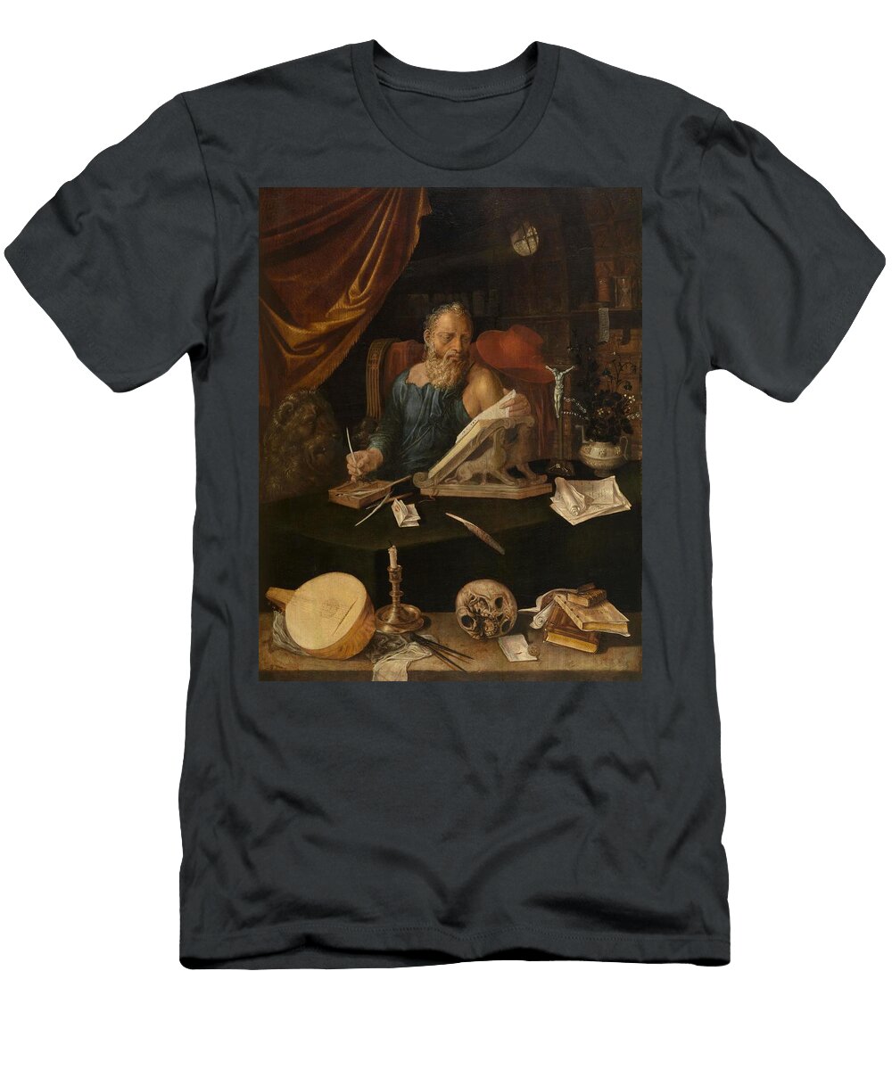 Saint Jerome Anonieme Meester Zuidnederlands 3de Kwart 16de Eeuw T-Shirt