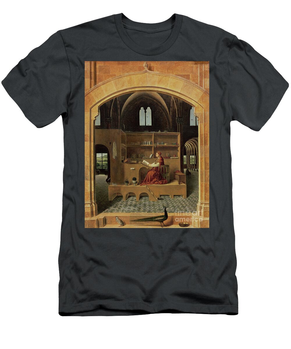 Saint Jerome in His Study By Antonello Da Messina Antonello Da Messina T-Shirt