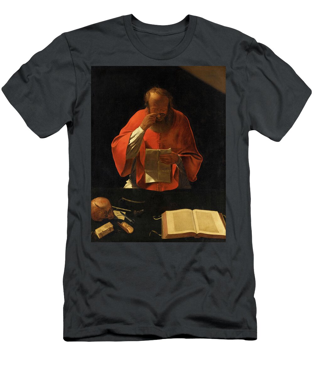 Saint Jerome Reading 1650 Georges De LA Tour T-Shirt