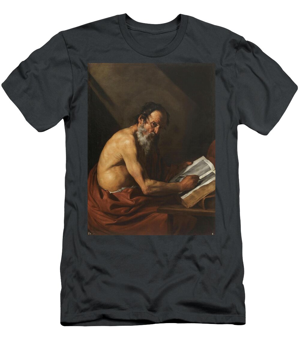 Saint Jerome Writing Ca 1615 Oil on Canvas Jusepe De Ribera 1591 1652 T-Shirt