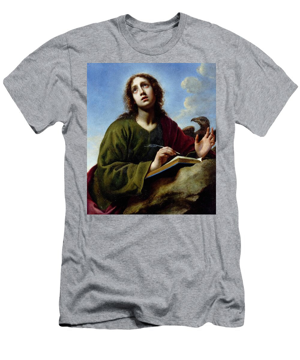 Saint John the Evangelist Writing the Book of Revelation Carlo Dolci T-Shirt