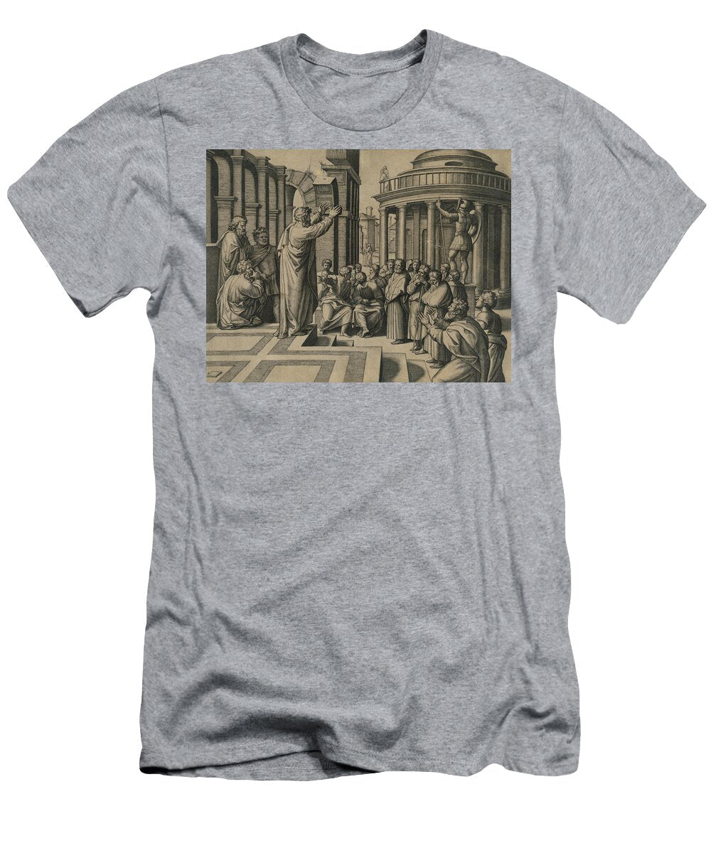 Saint Paul Preaching At Athens Marc Antonio Raimondi T-Shirt