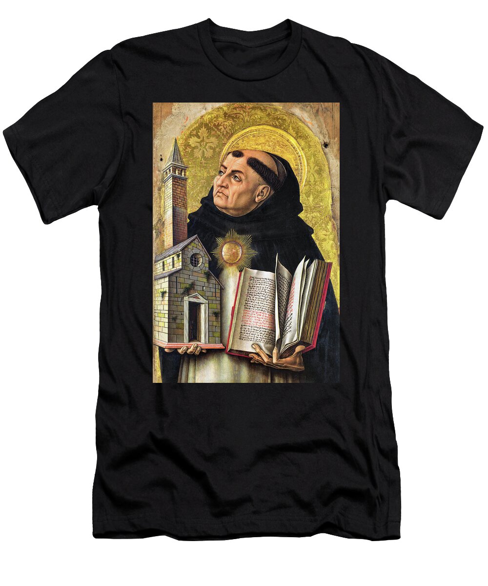 Saint Thomas Aquinas By Carlo Crivelli 1476 Carlo Crivelli T-Shirt