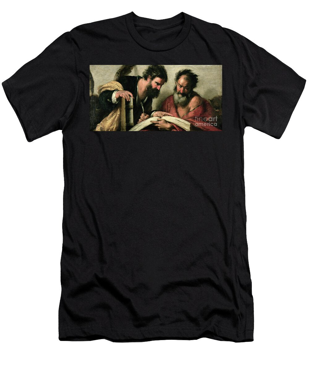 Saints John the Evangelist and Mark Discussing Their Writings Bernardo Strozzi T-Shirt