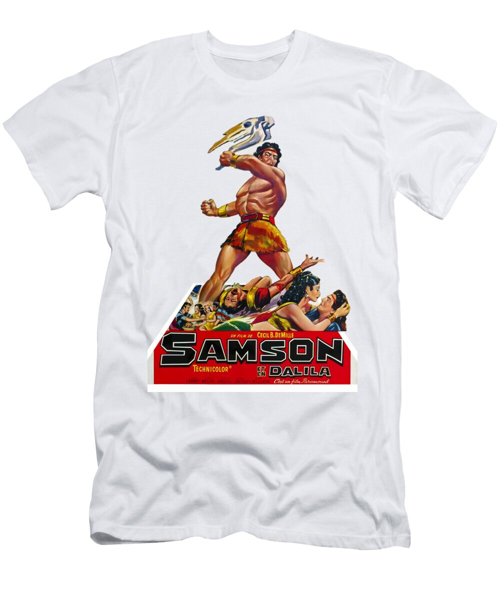Samson and Delilah 1949 3d Movie Poster Stars on Art T-Shirt