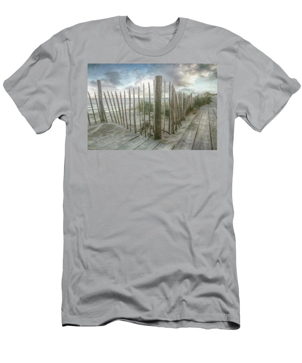 Sandy Path on the Dunes in Beachy Watercolors Debra and Dave Vanderlaan T-Shirt
