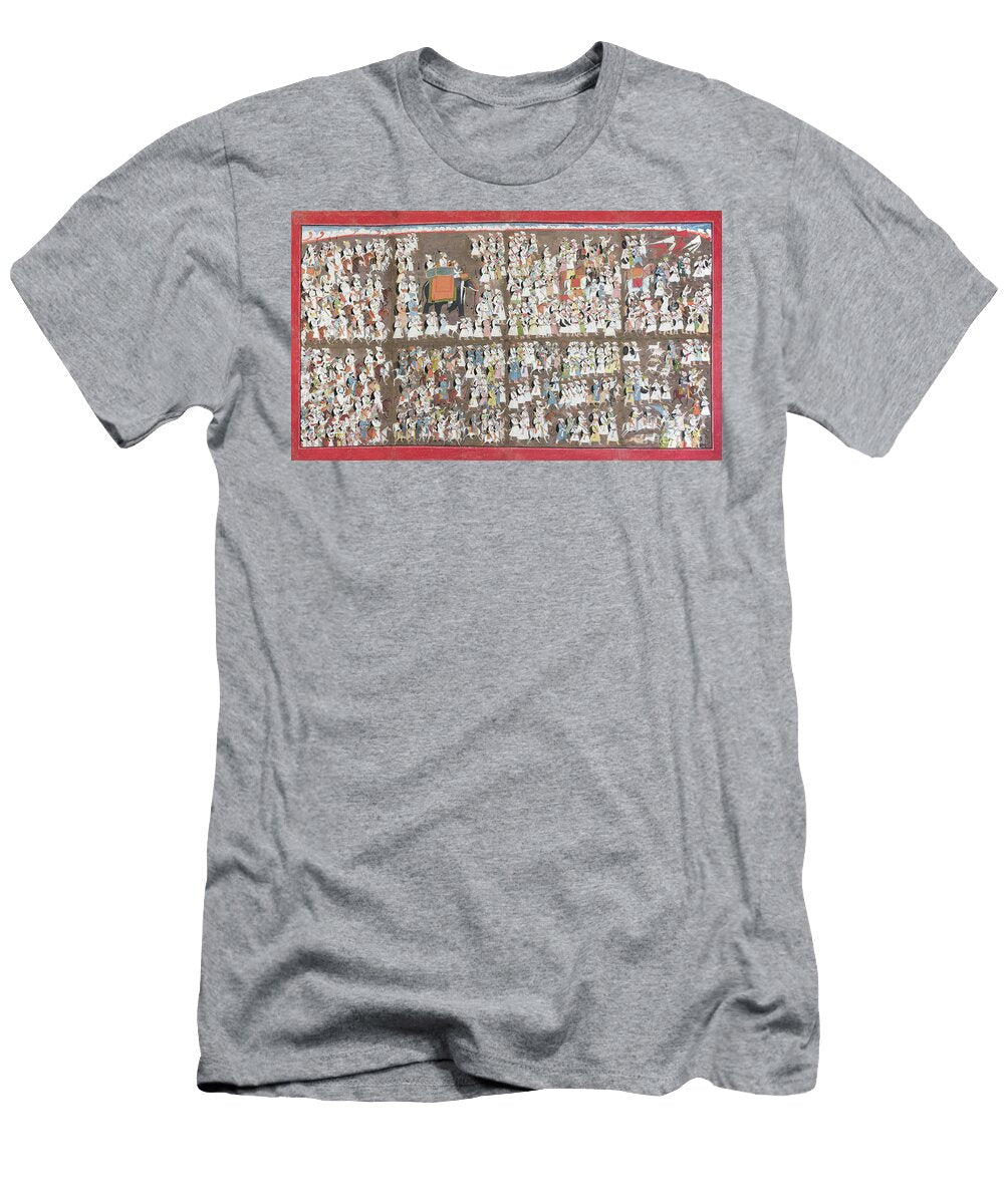Sansar Chand Seated on an Elephant Surrounded By an Army on Foot and on Horseback C1790 Purkhu T-Shirt