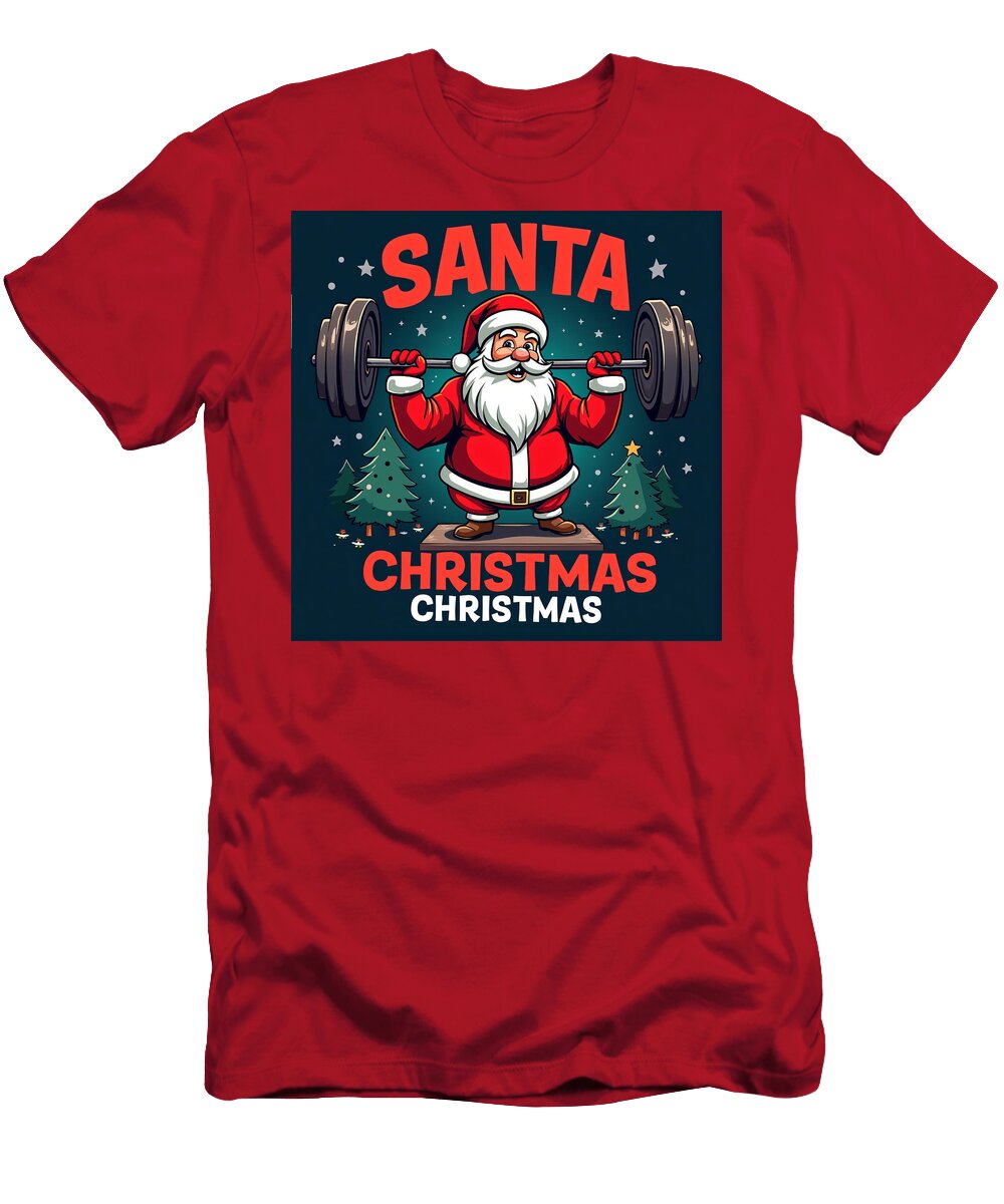 Santa Weightlifting for Christmas Gerard Nala T-Shirt