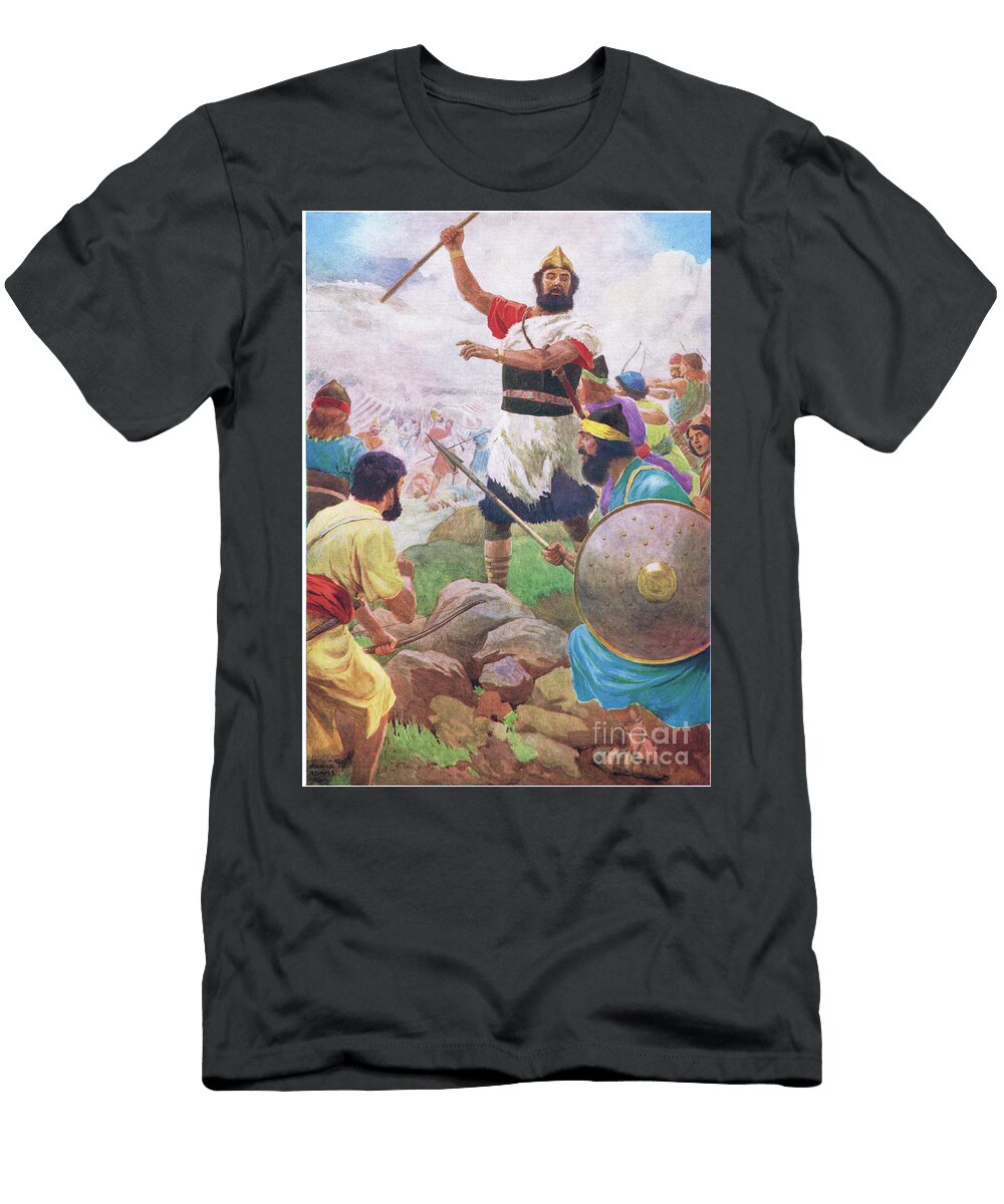 Saul Gains His Kingdom From the Bible Picture Book C1950 Frank Adams T-Shirt