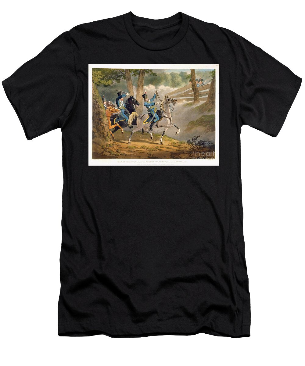 Saxon Hussars Attacked By French Infantry From an Ambuscade From Military Evolutions Pub Ackermann London 1799 1802 Conrad Gessner T-Shirt