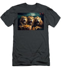 Scared Lions Watching Horror Movie on the Couch 01 Matthias Hauser T-Shirt