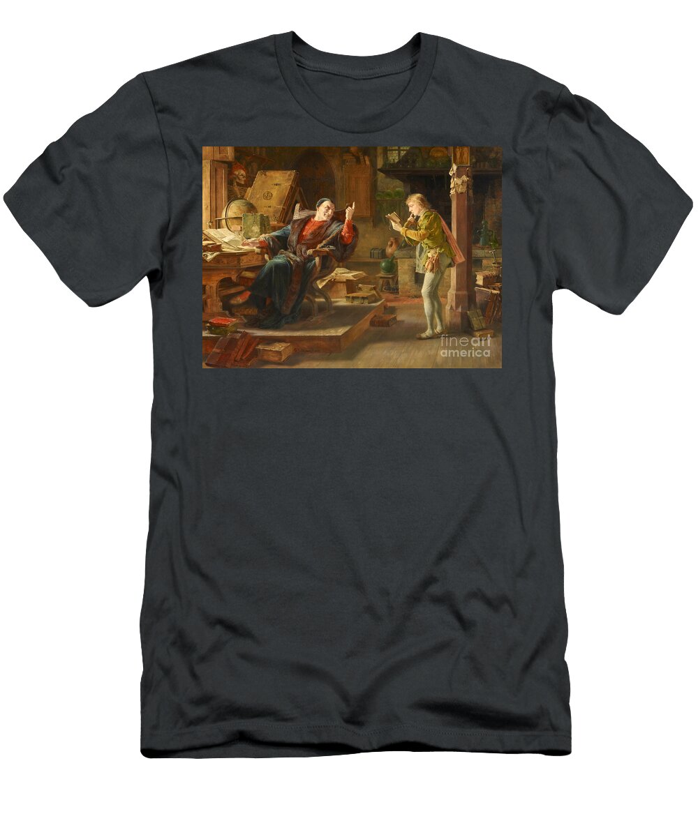 Scene From Goethes Faust Medieval Scholar and Young Apprentice Eduard Von Grutzner 1846 1925 T-Shirt