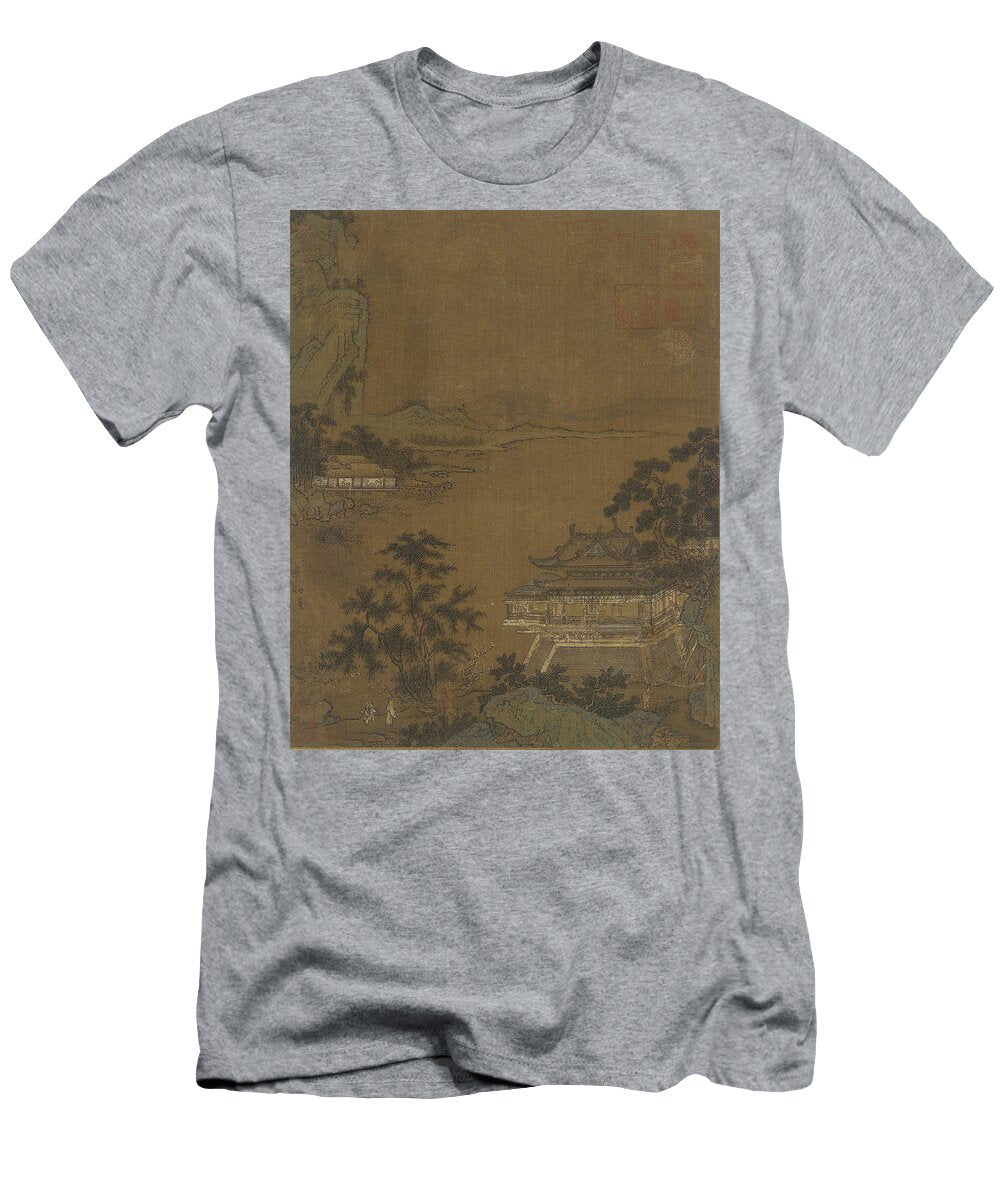 Scholar Arriving At a Riverside Pavilion Shi Rui Li Zhaodao T-Shirt