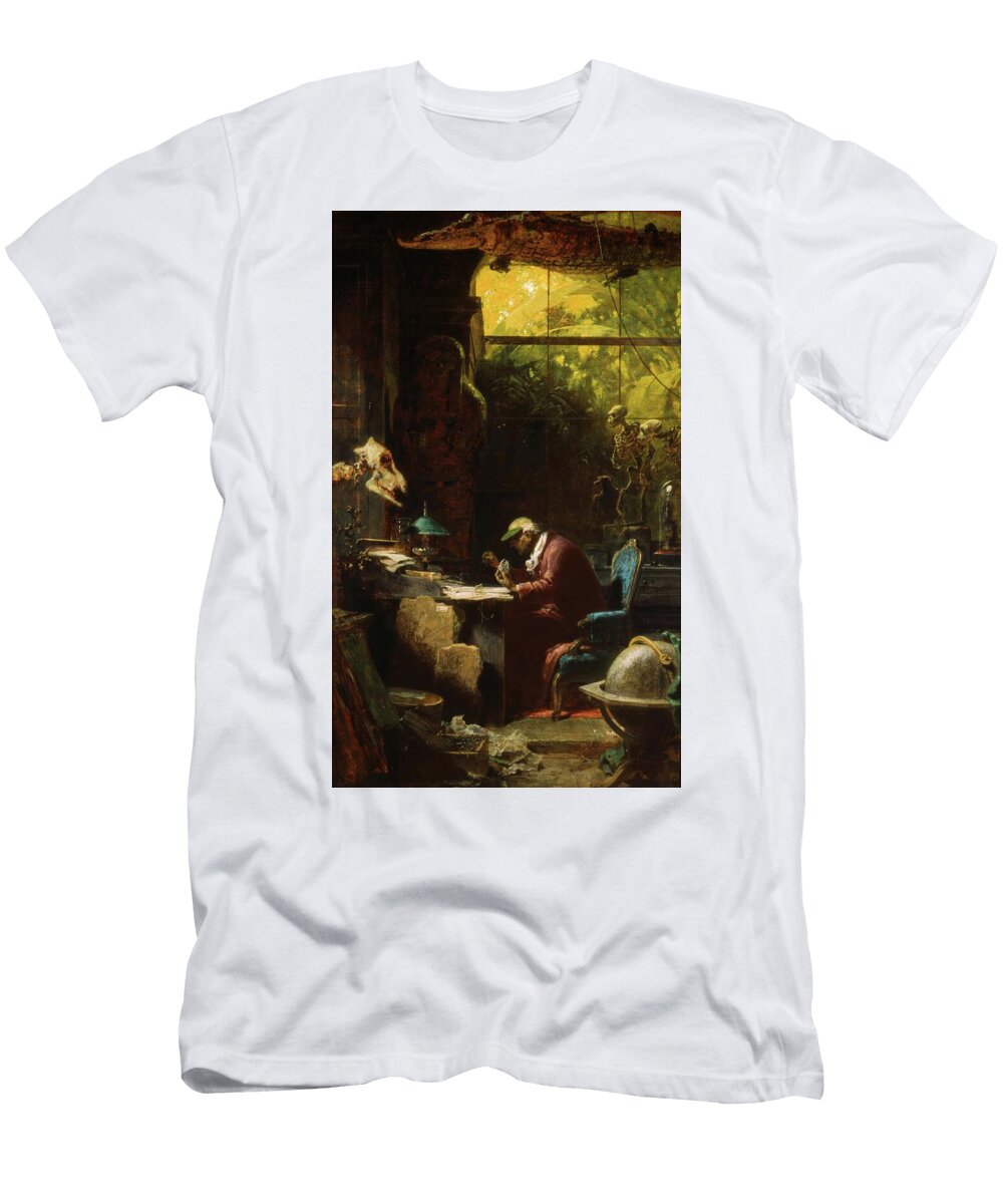Scholar of Natural Sciences 1875 Digital Remastered Carl Spitzweg T-Shirt