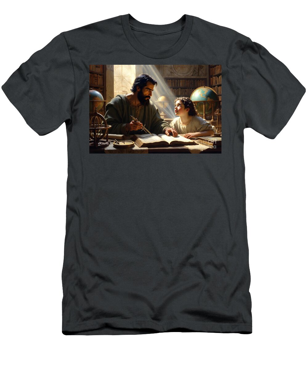 Scholar Teaching in Study Room Sapiens Verbum T-Shirt