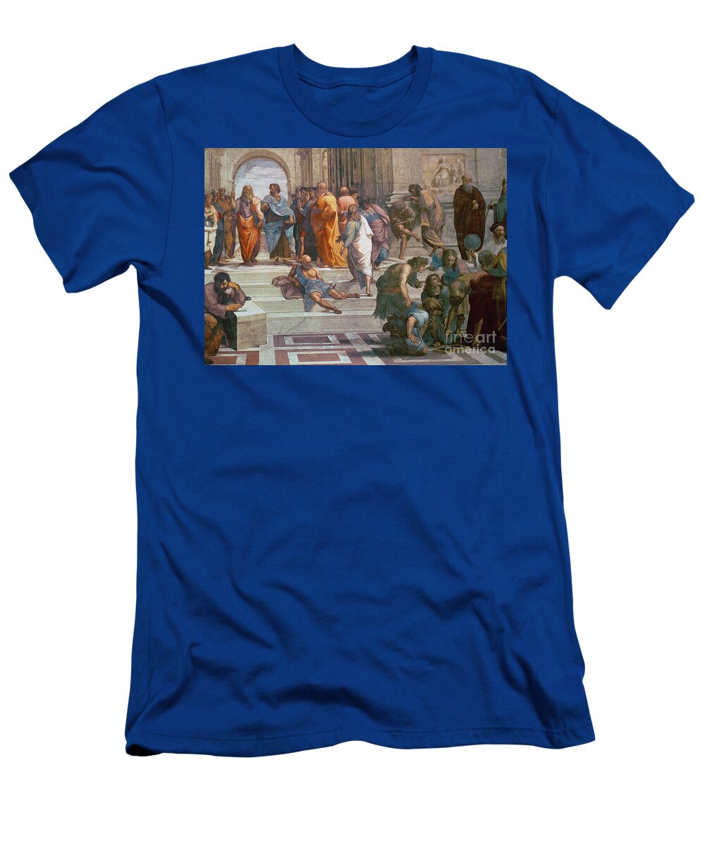 School of Athens Detail From Right Hand Side Showing Diogenes on the Steps and Euclid Raphael T-Shirt