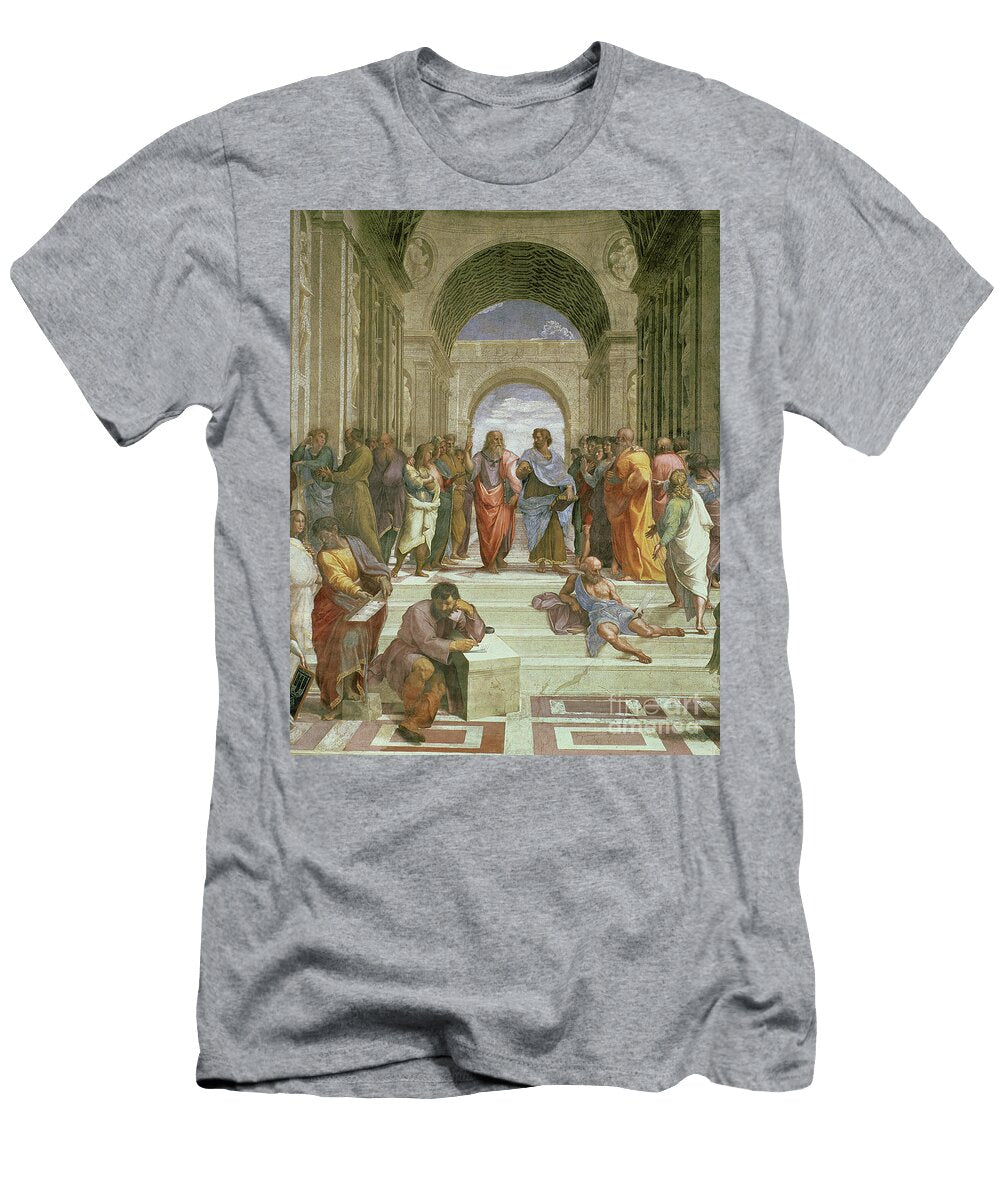 School of Athens Detail of the Centre Showing Various Figures Including Plato Aristotle Et Al Raphael T-Shirt