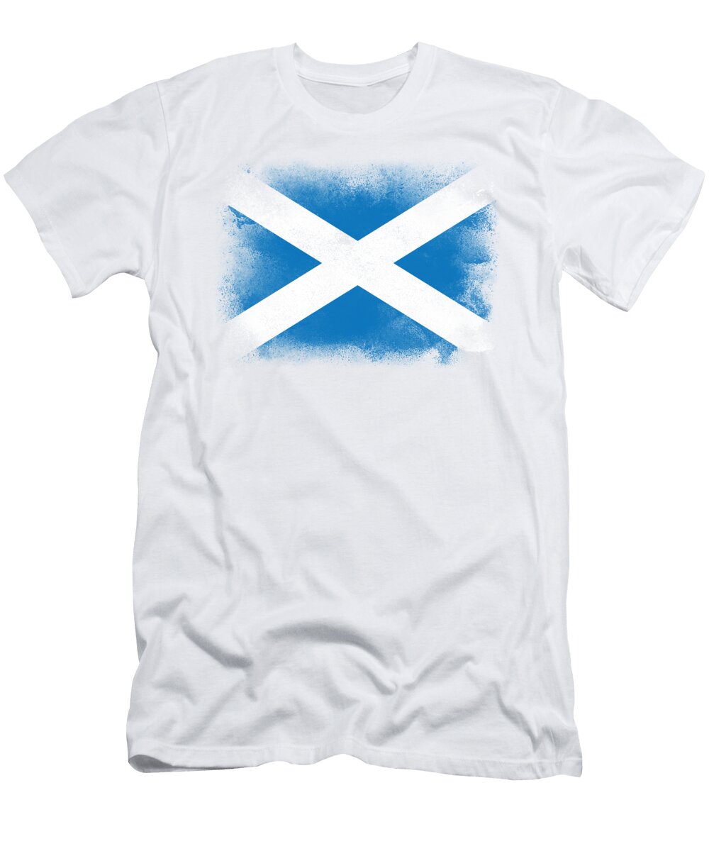 Scotland Flag Psychoshadow Art T-Shirt