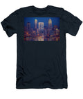 Seahawks 12th Man Seattle Skyline At Dusk Mike Reid T-Shirt