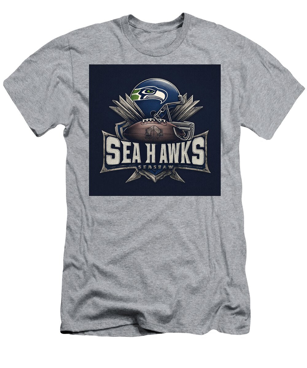Seahawks Football Emblem Kevin Walker and Pixel Reverie T-Shirt