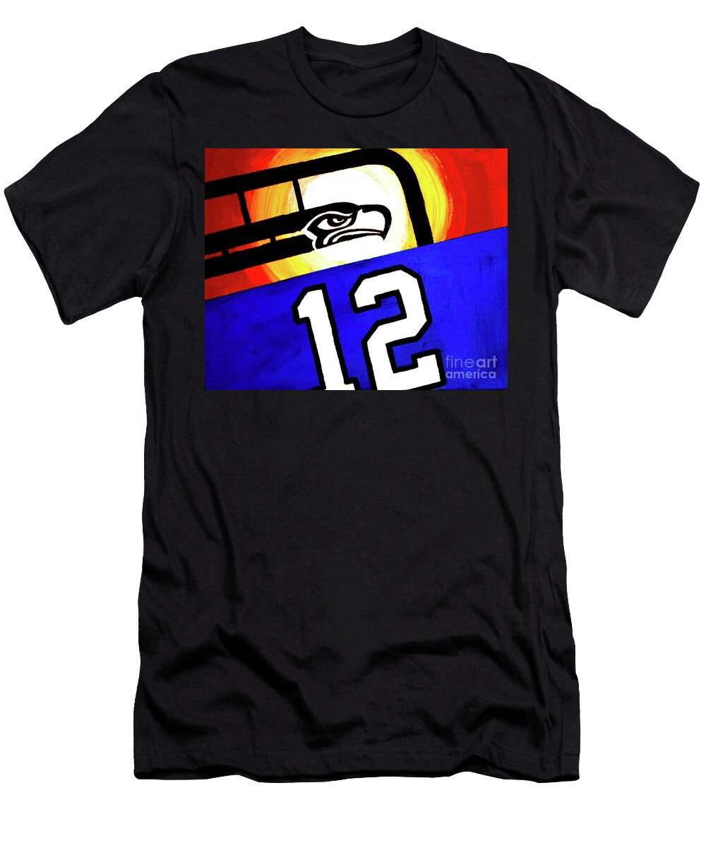 Seattle Seahawks 12th Man Woman Sunny Art Teo Alfonso T-Shirt